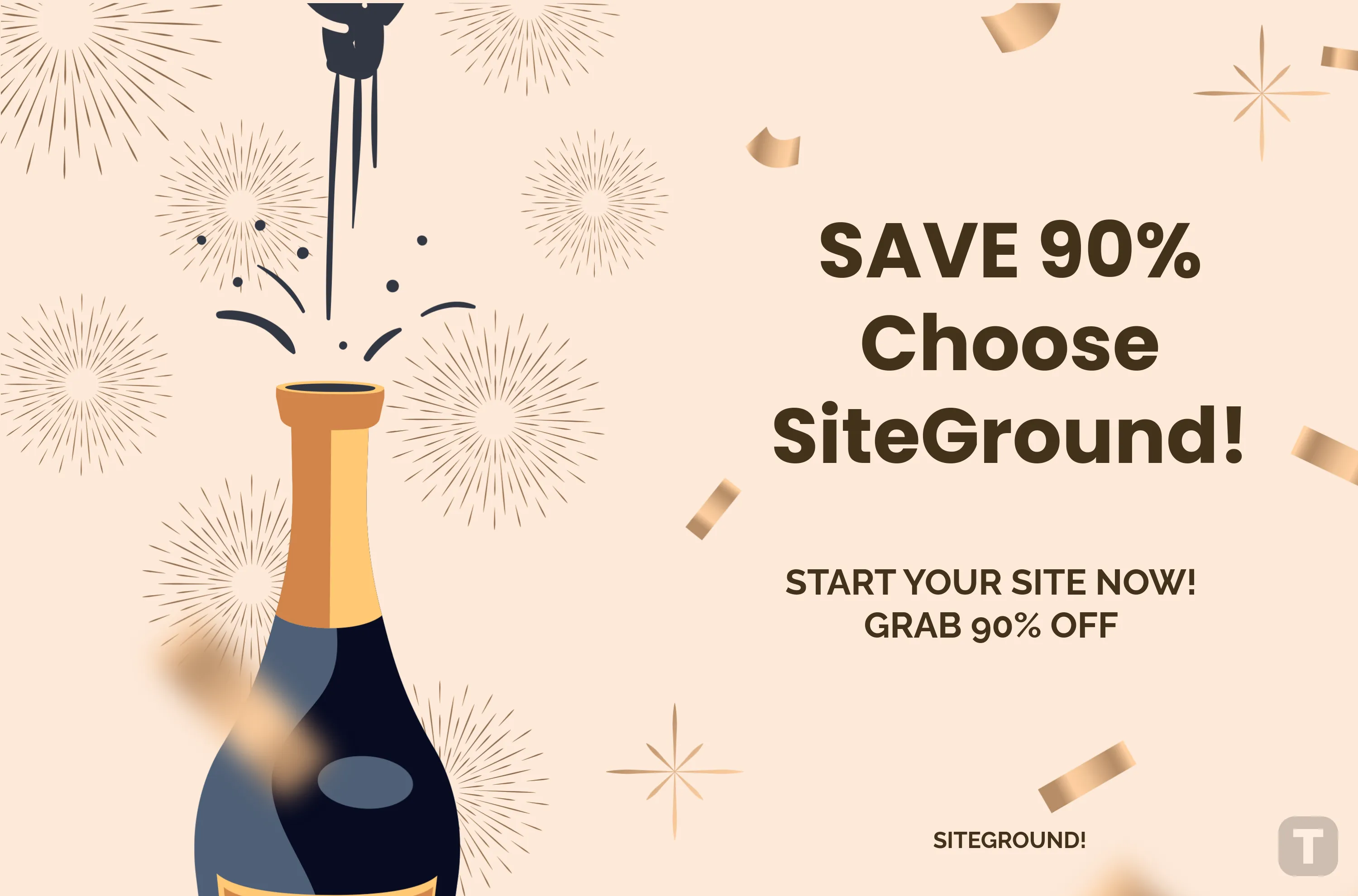 Get SiteGround hosting for less using our exclusive discount code 90% off